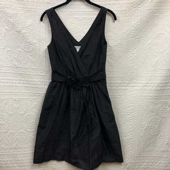 Black Silk WHBM Fit & Flare Cocktail Dress SZ 0 - Picture 1 of 6